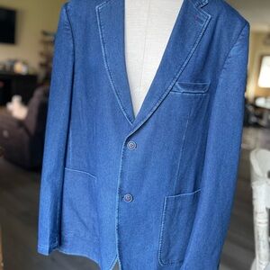 Soul Of London blue denim jacket/blazer, sz 48